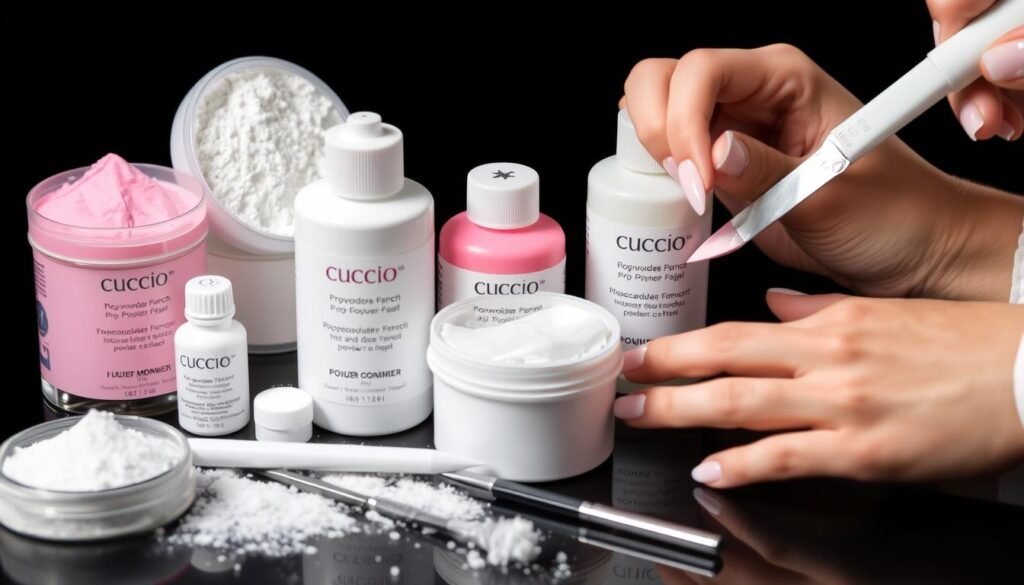 Cuccio Pro Powder French Kit with demonstration of application technique