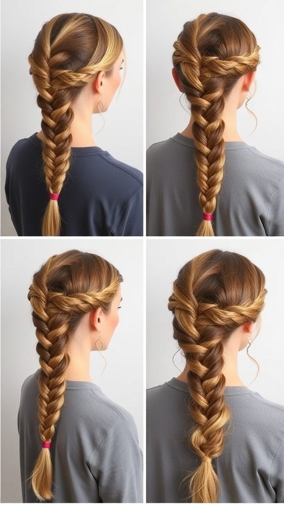 Comparison of classic and modern braid styles with a chunky scarf