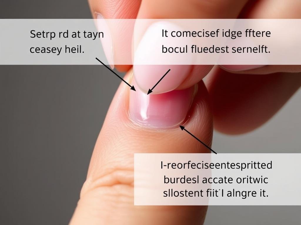 Applying nail tips or forms for white acrylic nails