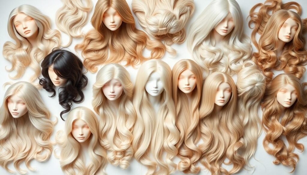 Collection of top-rated blonde wigs in different styles