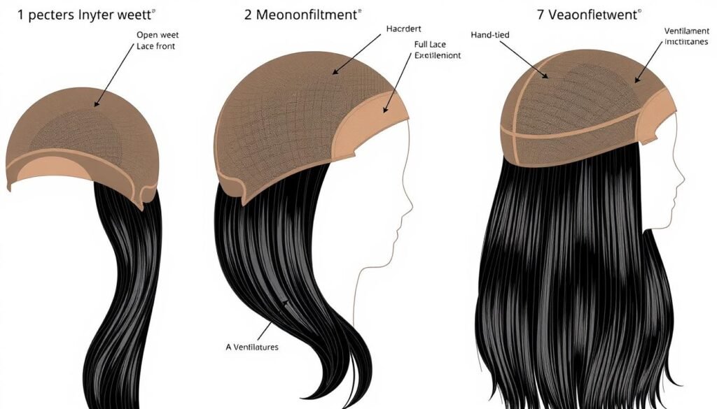 Different wig cap constructions for curly wig hairstyles black women