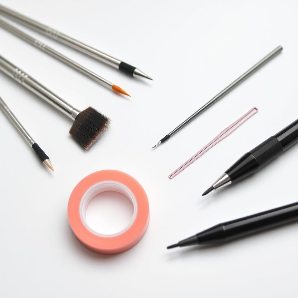 Fine detail nail art tools for creating graduation nail designs