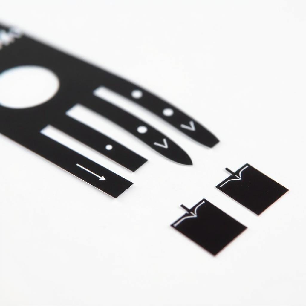 French tip guides and stencils for perfect lines