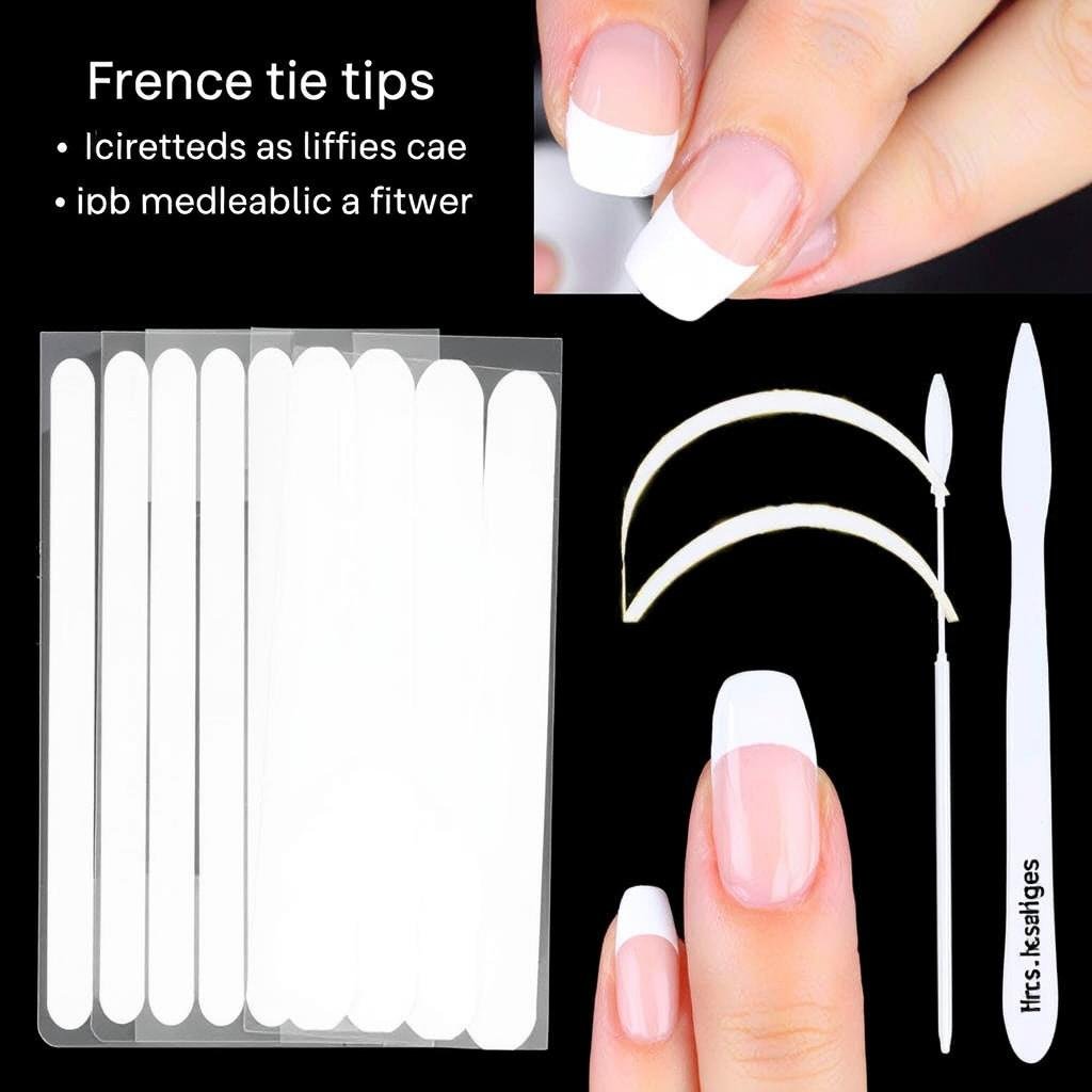 French tip guides and tools for medium acrylic nails