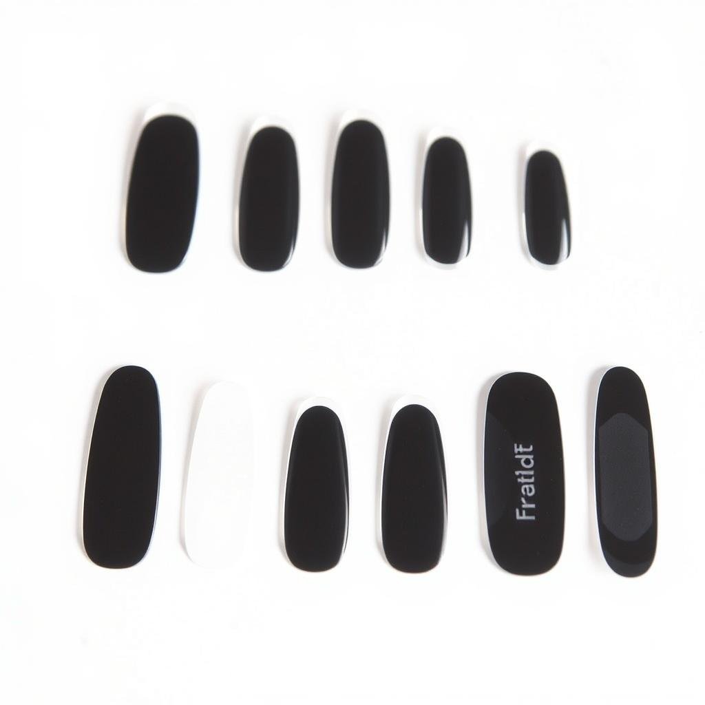 French tip guides for almond acrylic nails