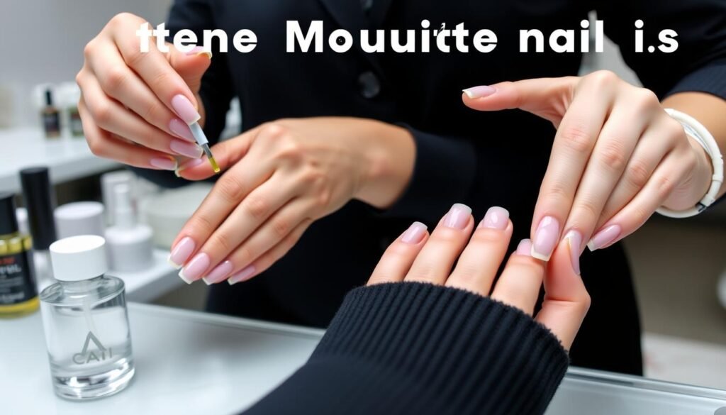 Maintenance of medium square acrylic nails