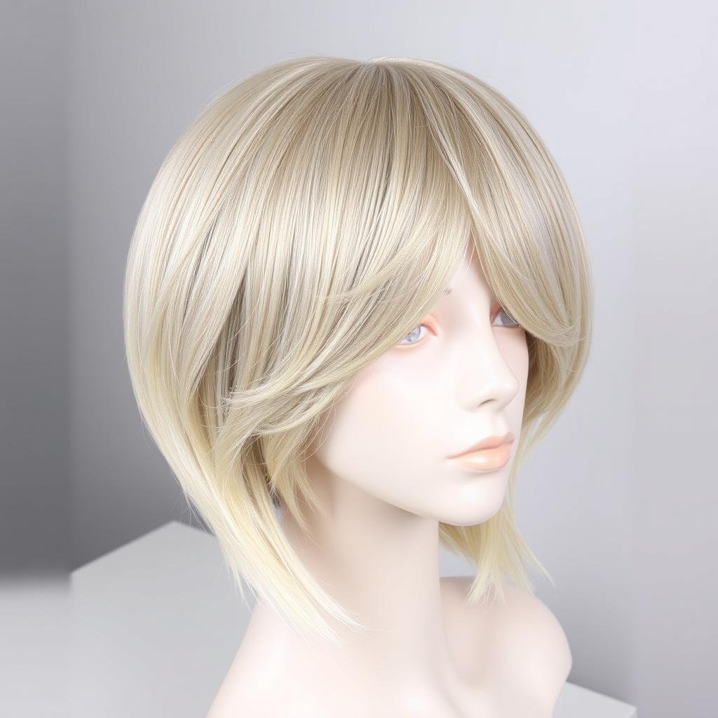 Medium-length blonde bob wig