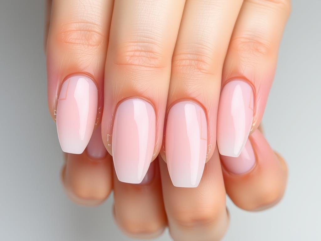 Minimalist spring acrylic nails with negative space and simple line art