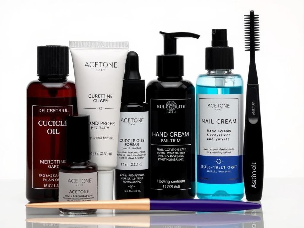 Nail care products for maintaining long almond acrylic nails