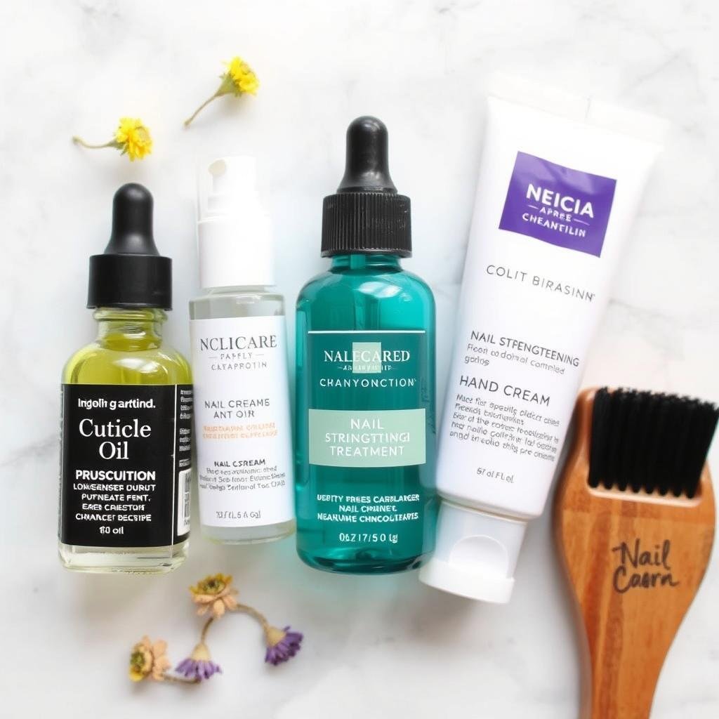 Nail care products including cuticle oil and nail strengthener