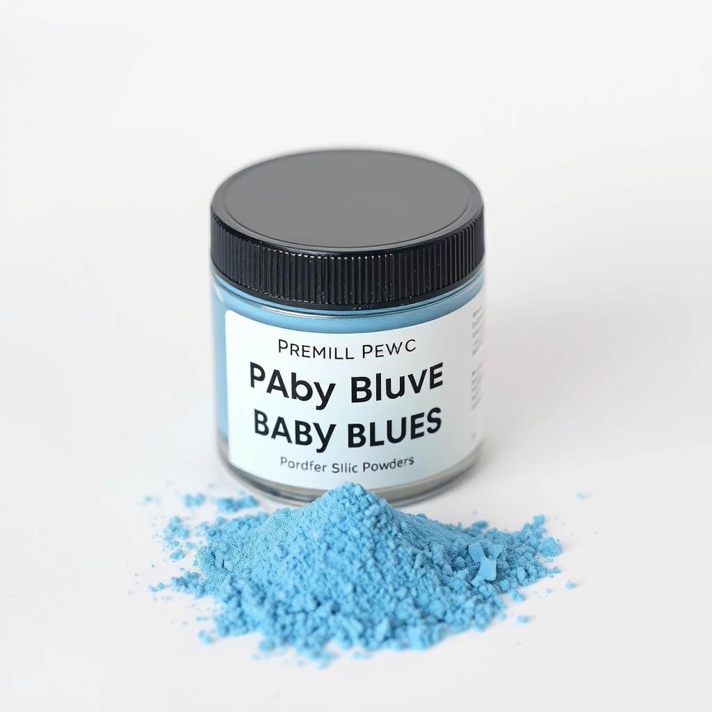 Premium baby blue acrylic powder