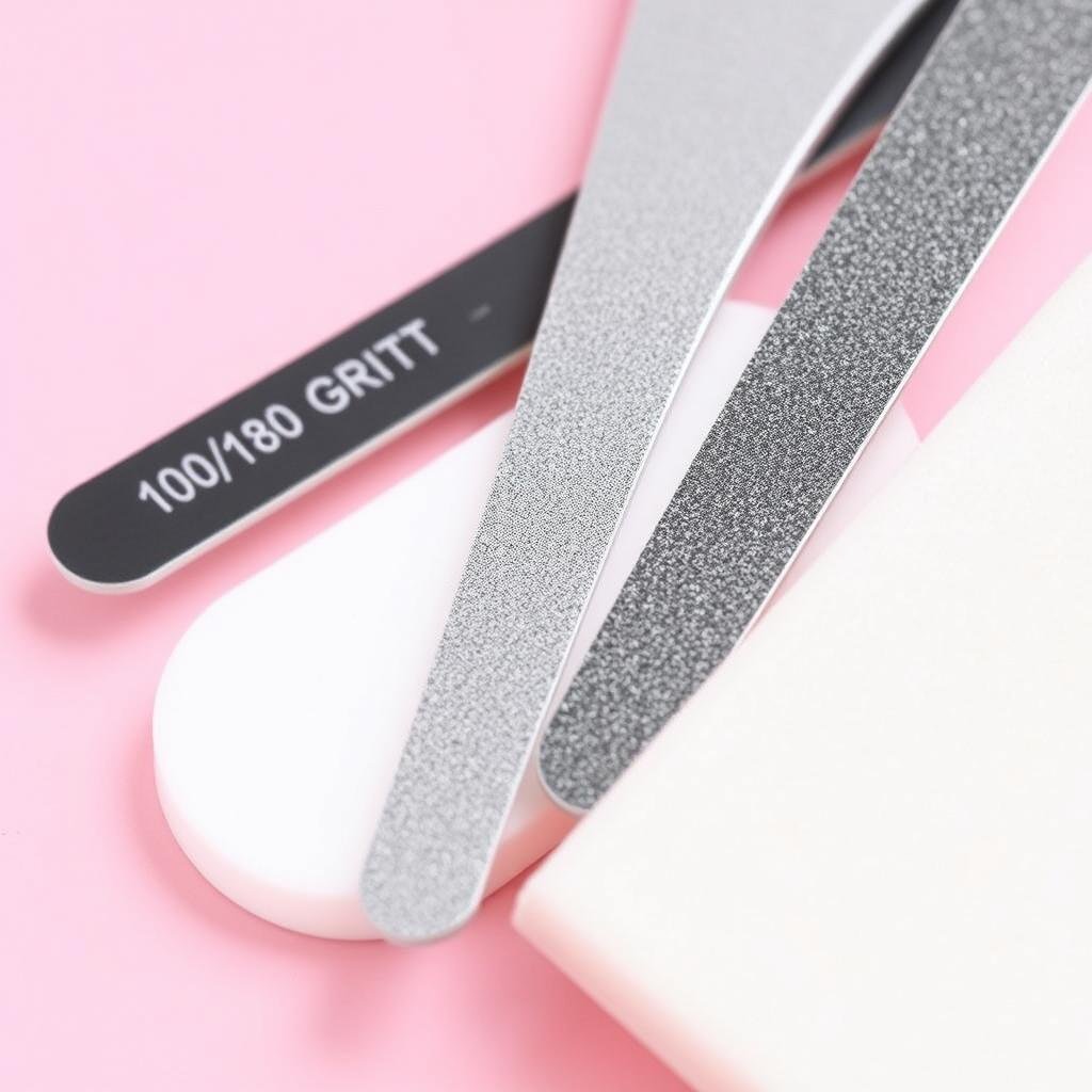 Professional nail files and buffers for shaping rounded square nails