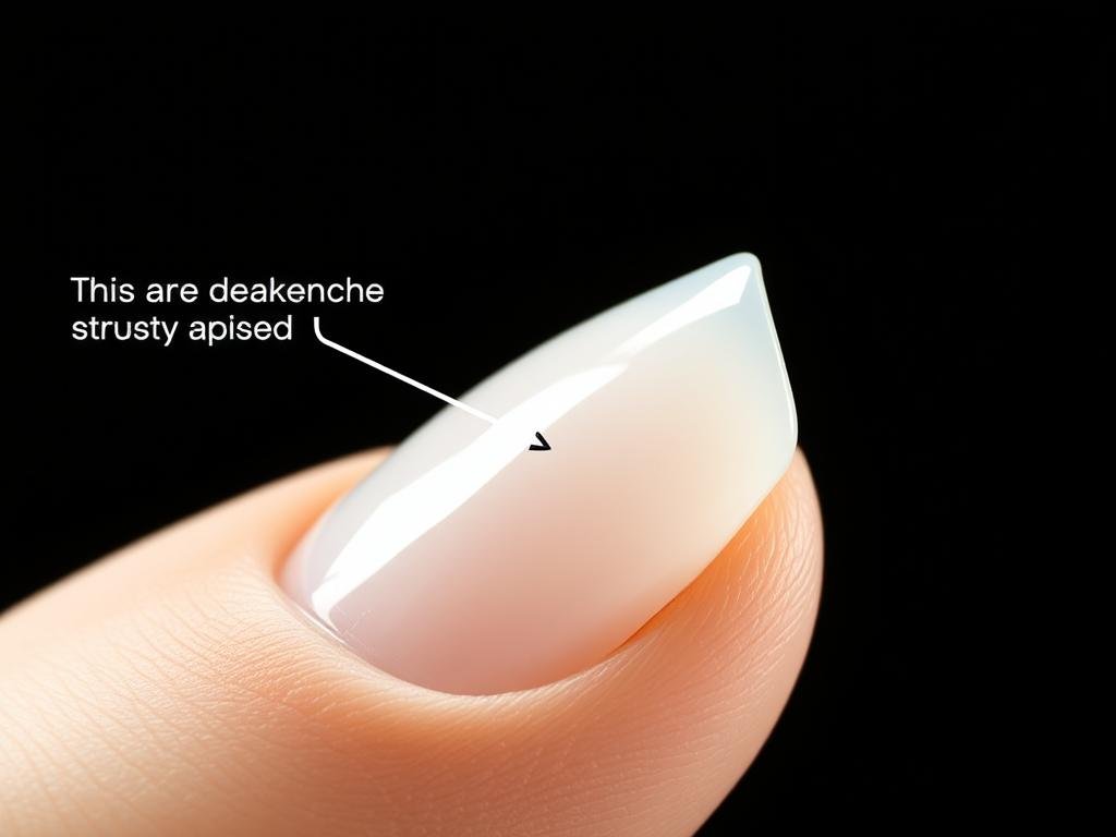 Proper apex placement on white acrylic nails