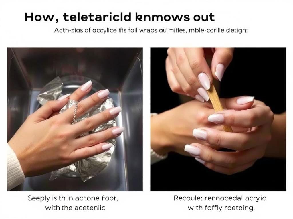 Safe removal process for white acrylic nails