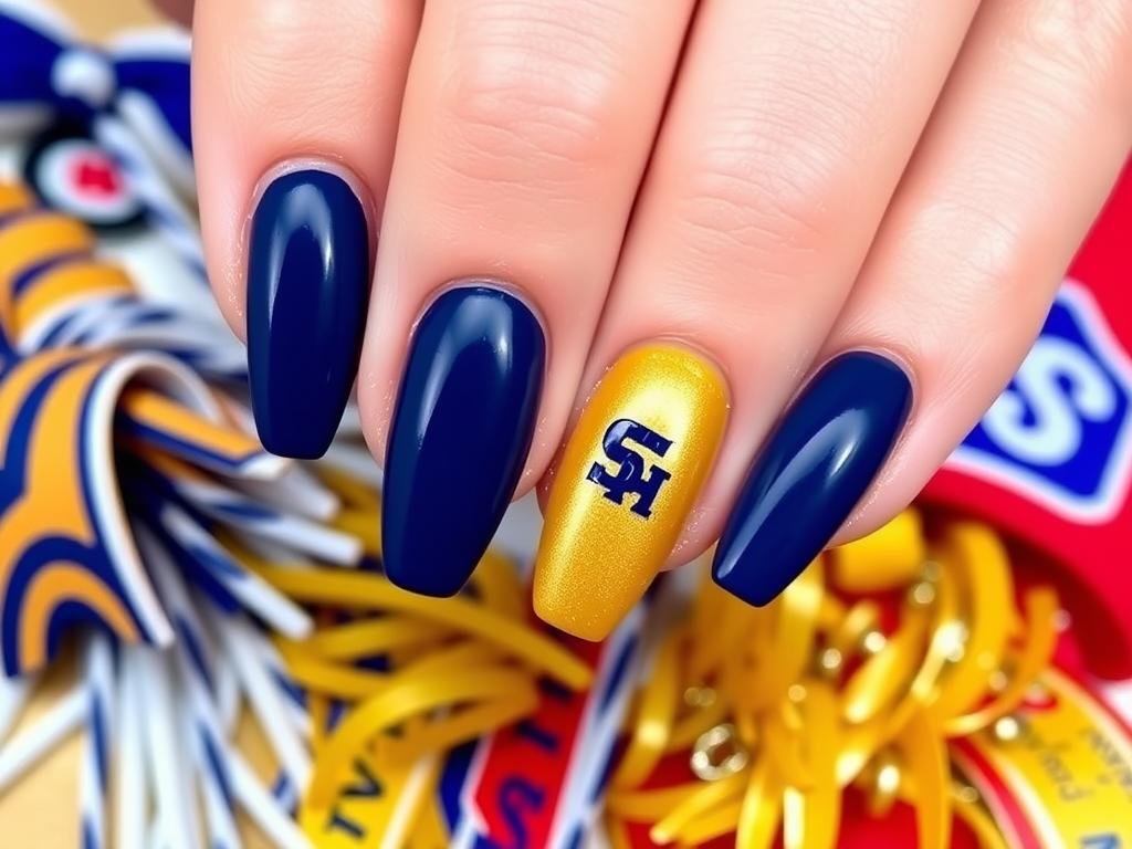 School colors back to school acrylic nails