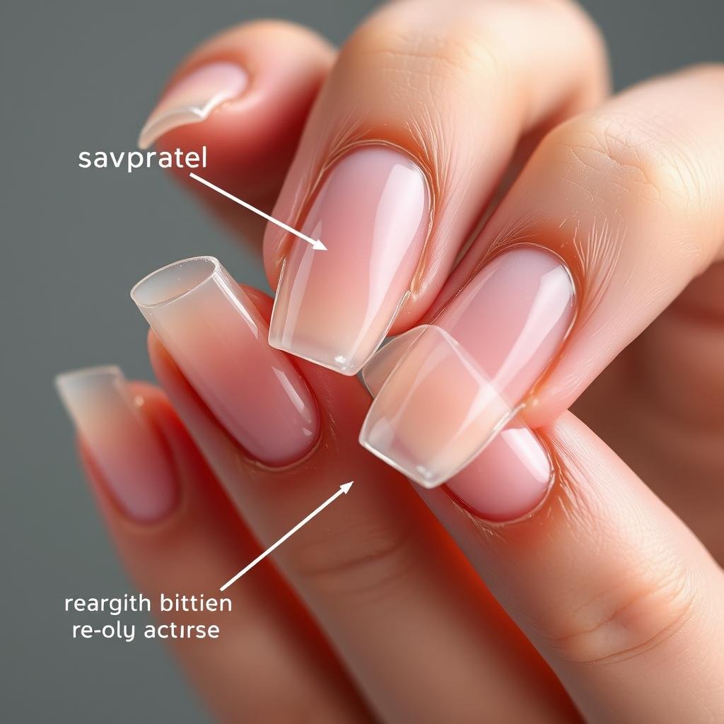 Strong clear acrylic nails being tested for durability Strong clear acrylic nails being tested for durability