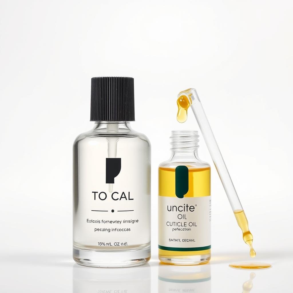 Top coat and cuticle oil for nail maintenance Top coat and cuticle oil for nail maintenance