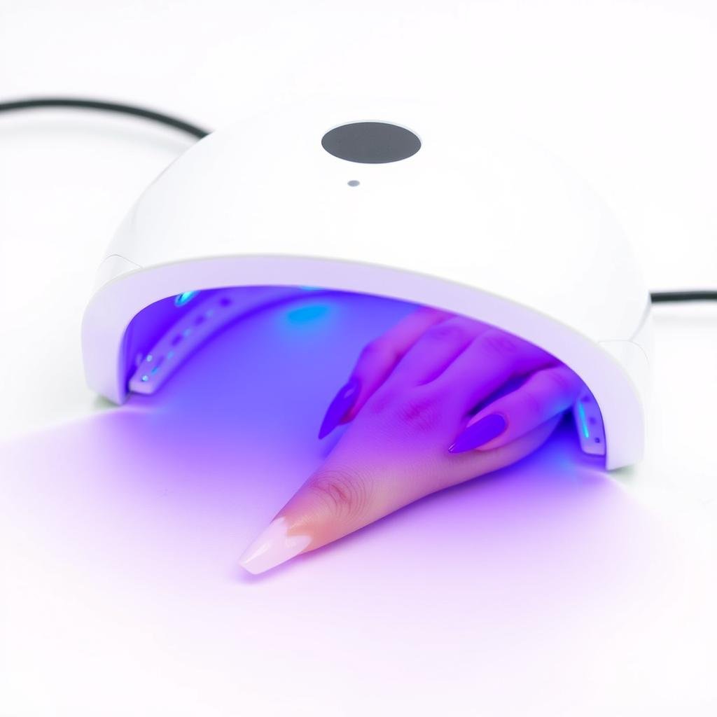 UV/LED lamp for curing gel polish on french tip acrylic nails