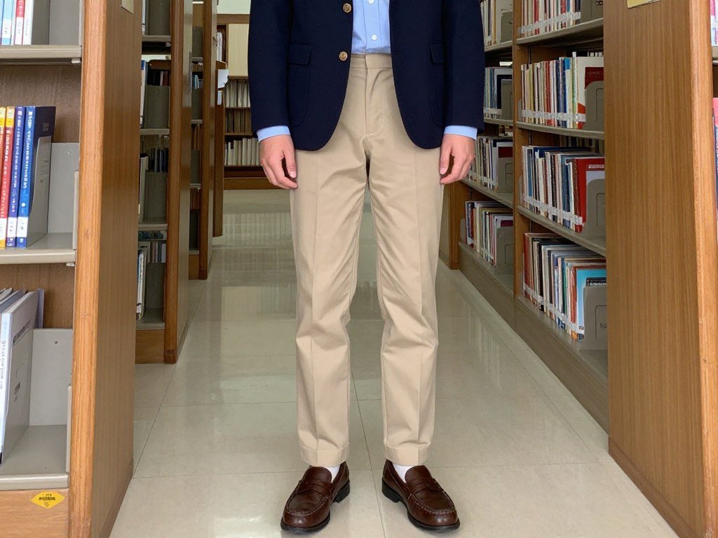 Blazer and tailored pants preppy school outfit