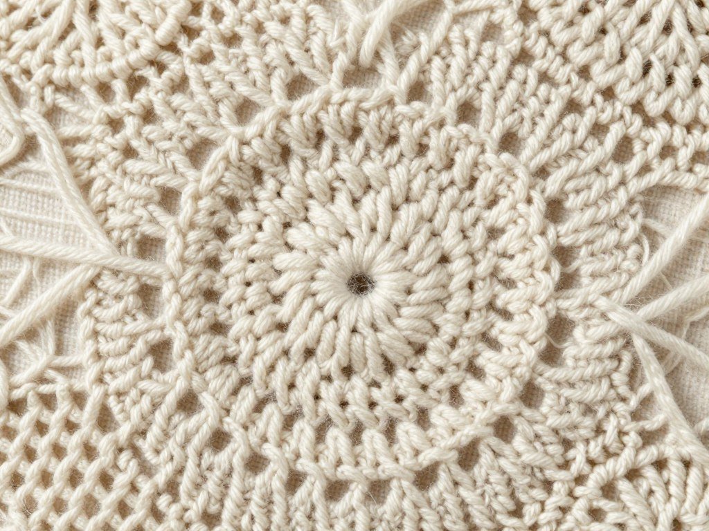 Close-up detail of crochet skirt stitches showing texture and pattern