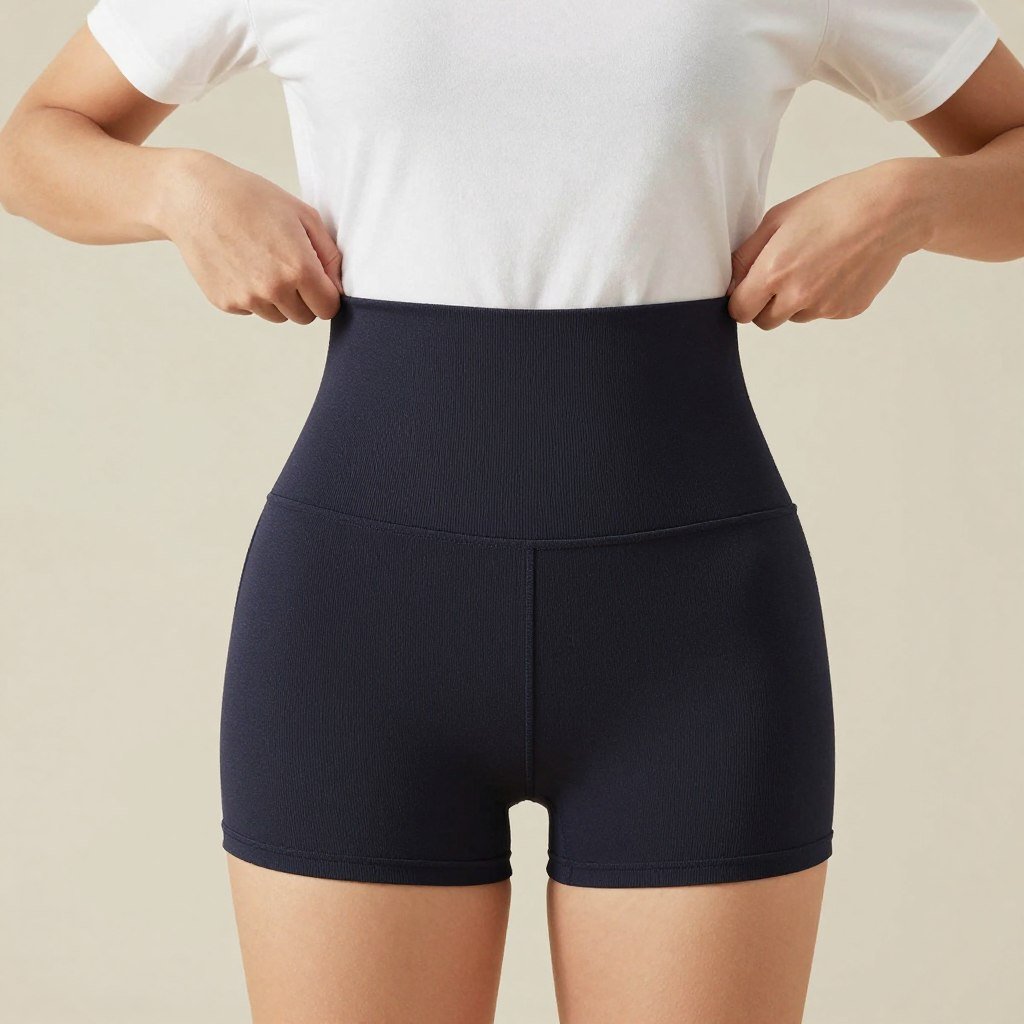 Close-up of shirt front tuck technique