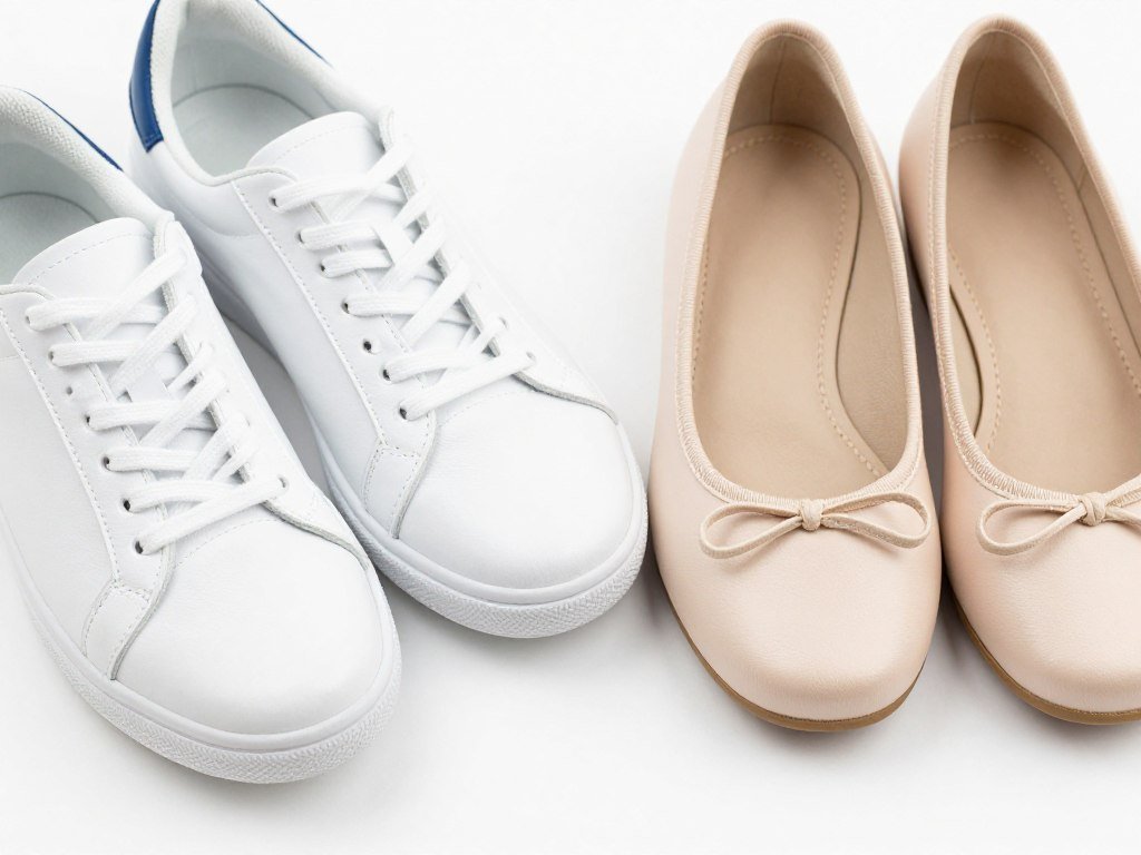 Close-up of versatile spring footwear for school outfits