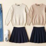 Collection of stylish school outfit ideas featuring various styles from casual to preppy