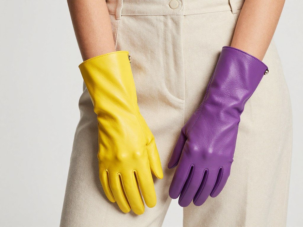 Colorful leather gloves for spring outfits 2026 trends