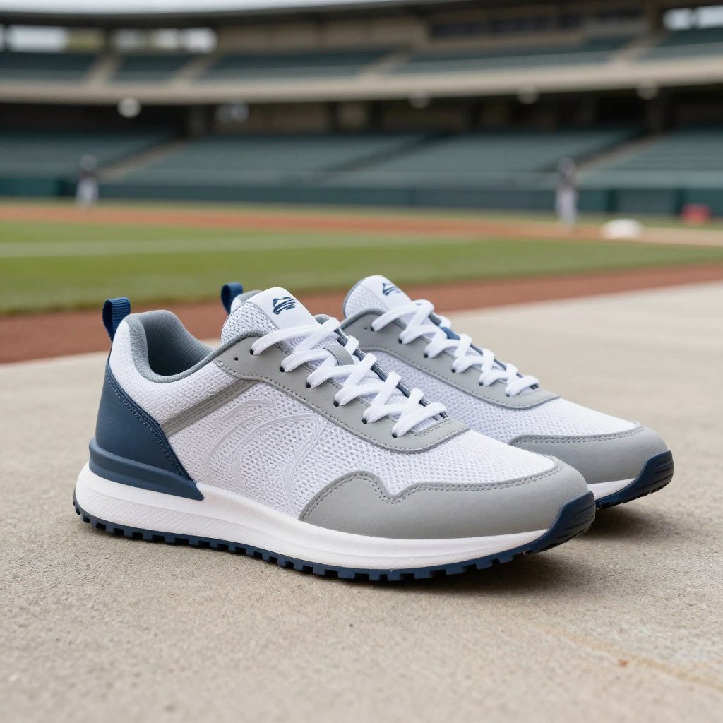 Comfortable sneakers suitable for walking around baseball stadiums
