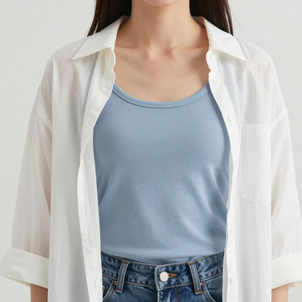 Demonstration of strategic layering with thin fabrics