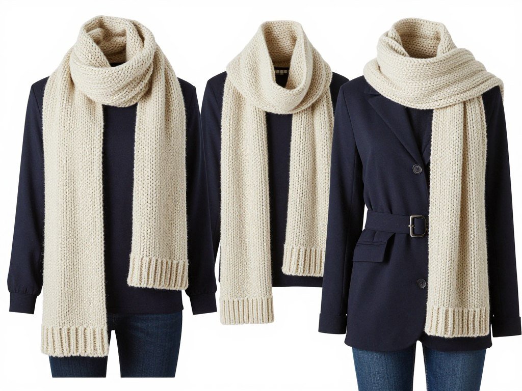 Different ways to style a scarf with winter school outfits