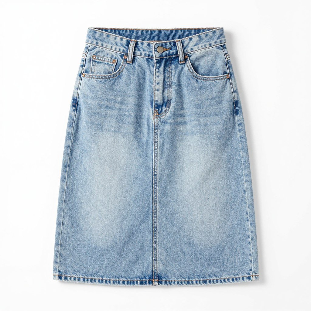 Light wash denim skirt perfect for summer styling