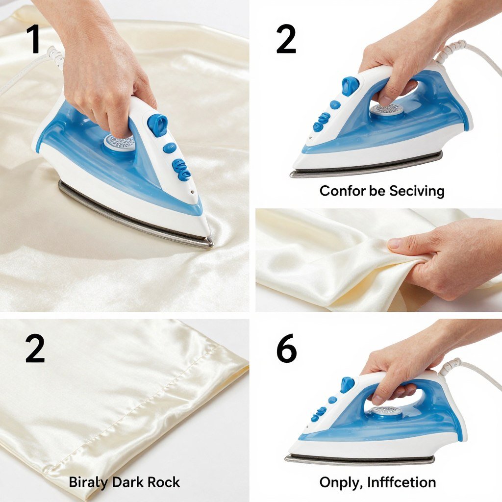 Proper techniques for removing wrinkles from satin fabric