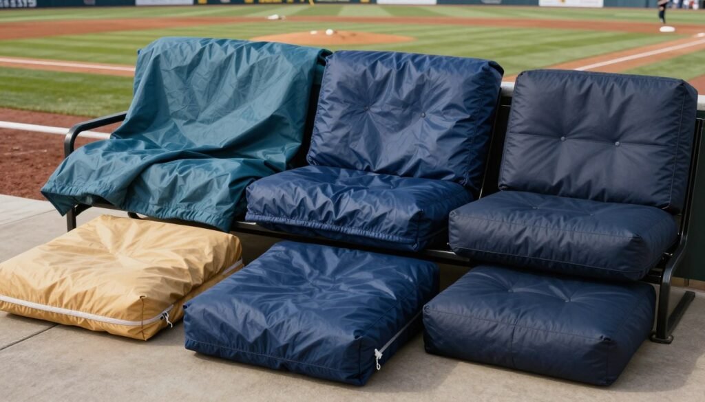 Stadium blankets and seat cushions for cold baseball games