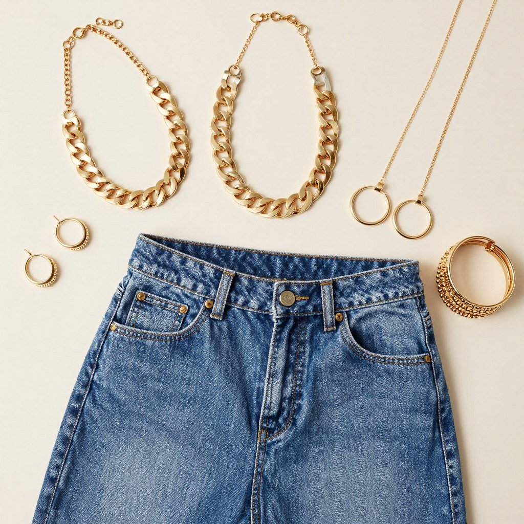 Statement jewelry pieces to pair with denim skirt outfits