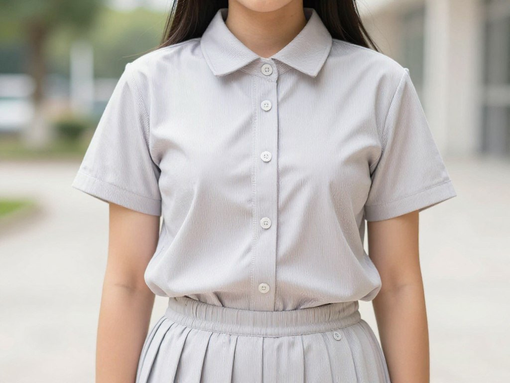 Student wearing a matching set for an effortless spring school outfit