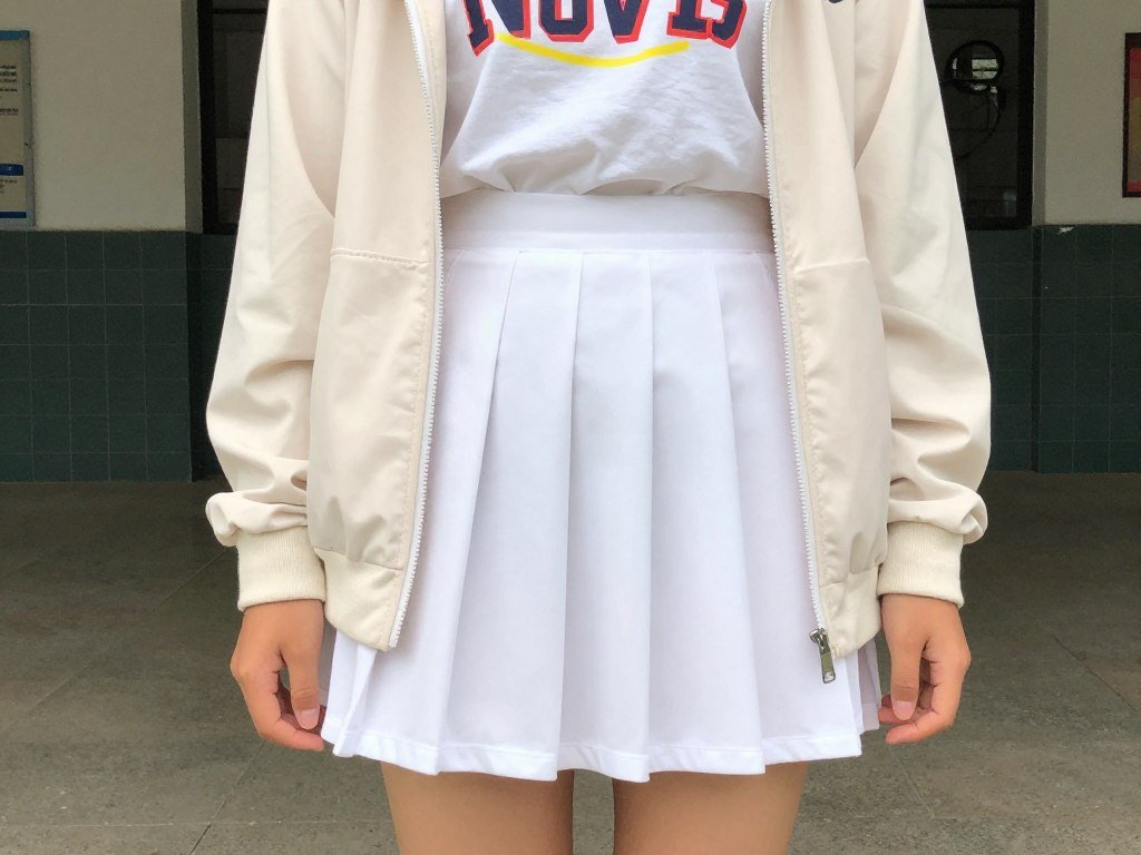 Student wearing athleisure-inspired outfit for spring school day