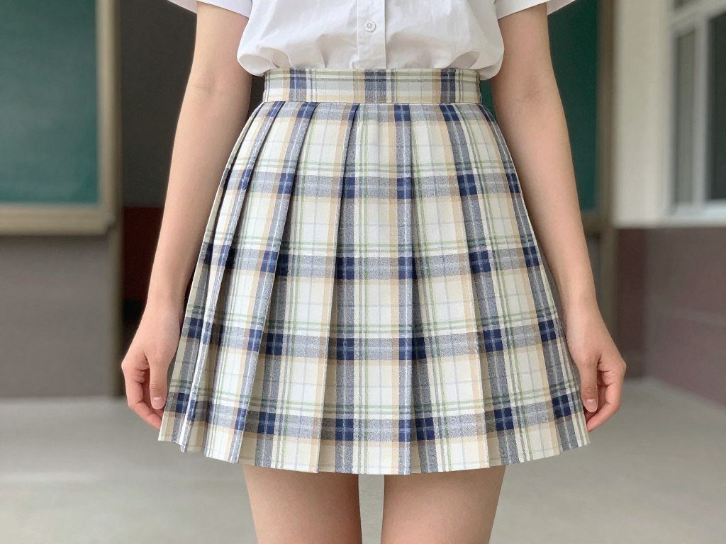 Student wearing dress code-compliant yet stylish spring outfit