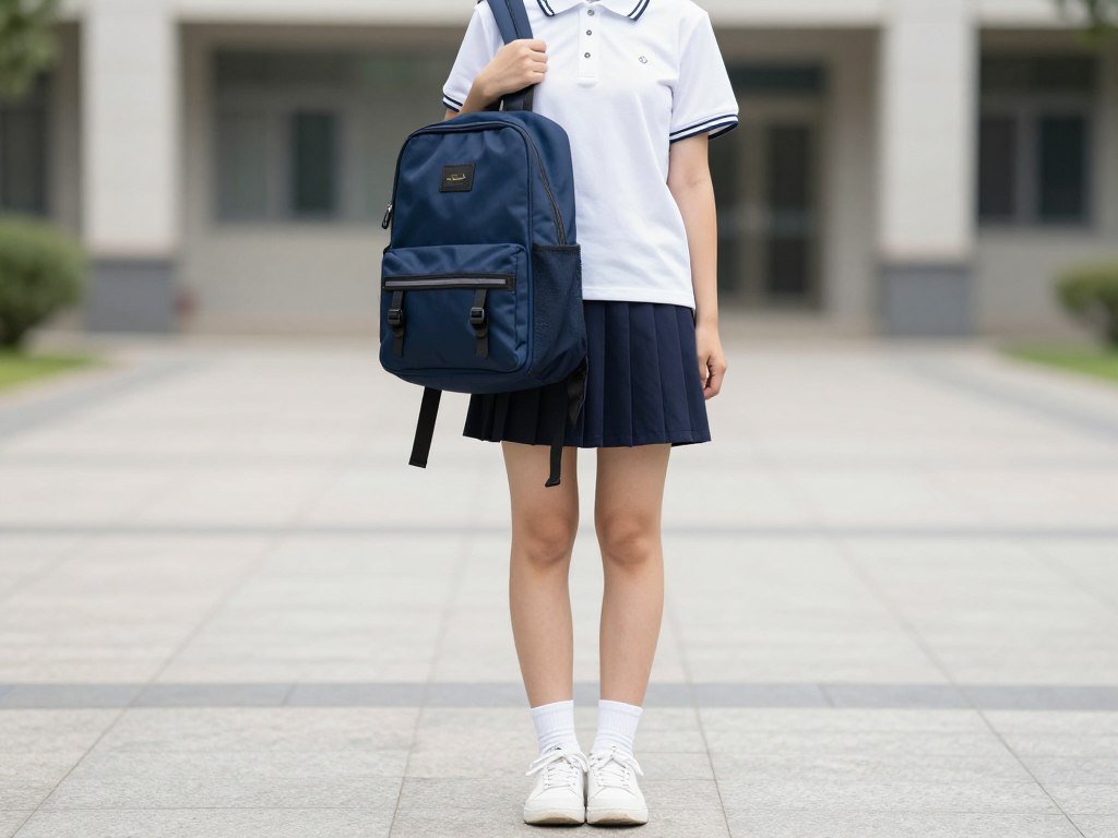 Tennis skirt and polo shirt preppy outfit