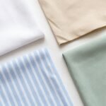 Various summer fabric swatches including linen, cotton, and seersucker for casual summer outfits men