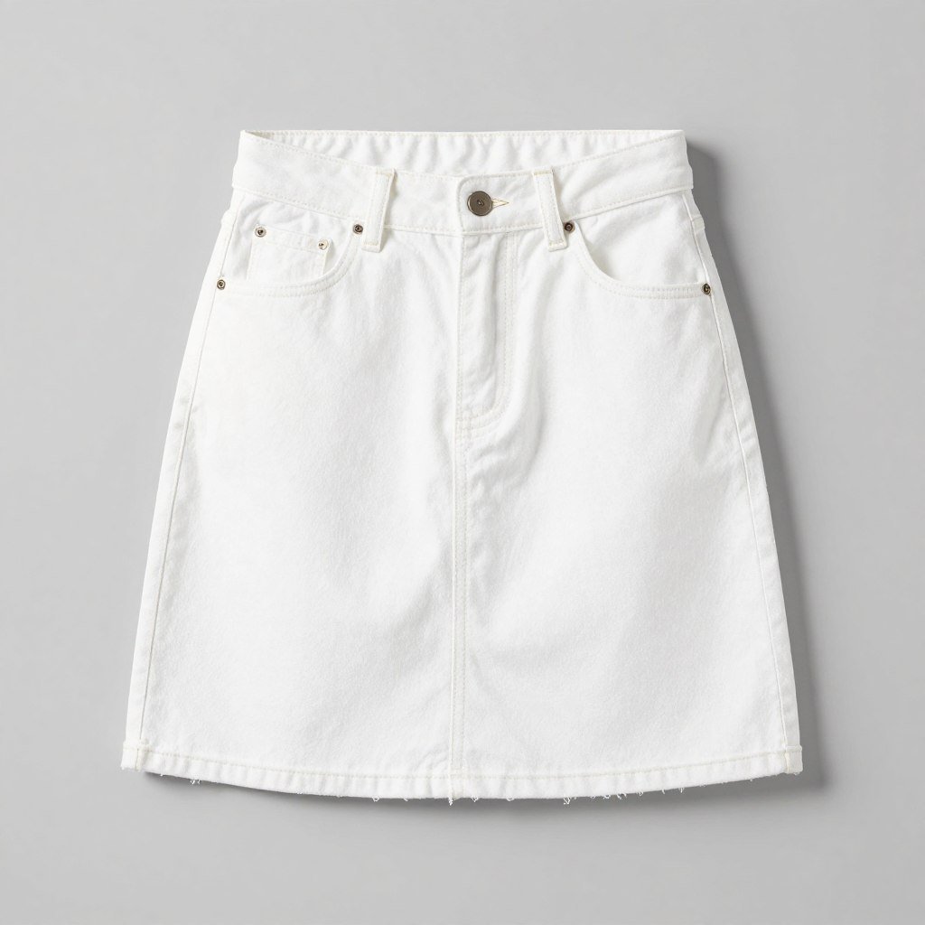 White denim skirt for fresh summer looks