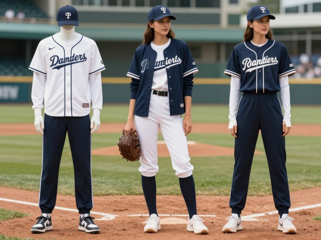 Woman showing proper baseball game outfit styling with comfortable yet cute attire