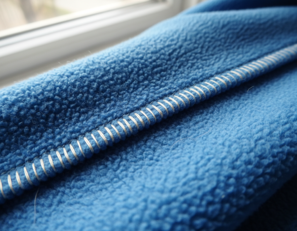 Close-up of sewn seam showing proper seam allowance