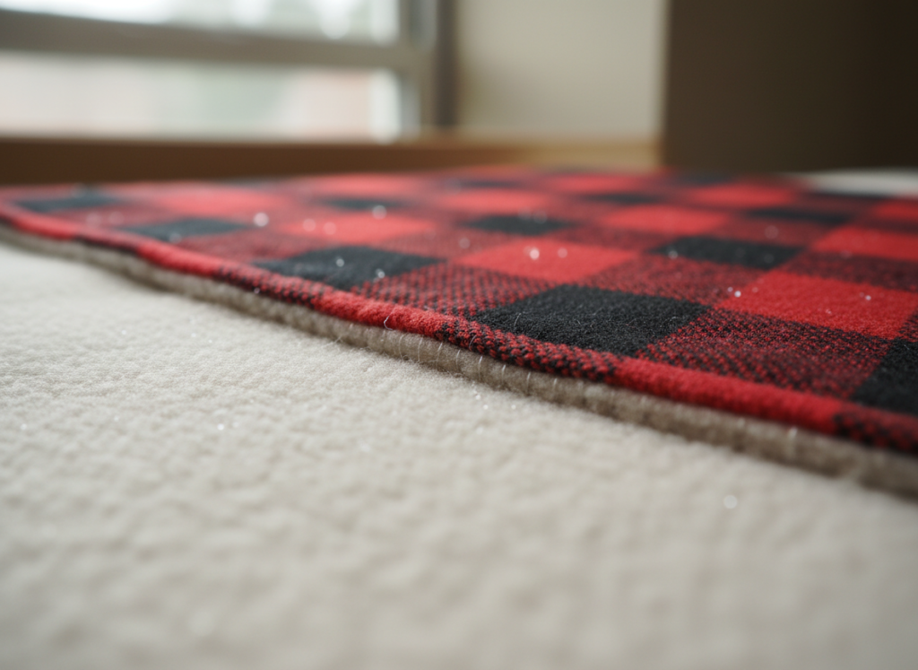 Completed hand-stitched opening showing invisible seam