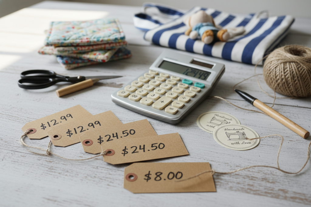 Pricing tags and labels for handmade fabric items