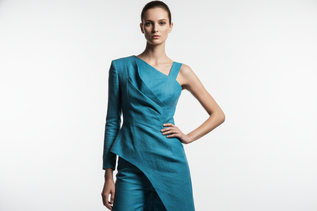 asymmetric modern top design with interesting details