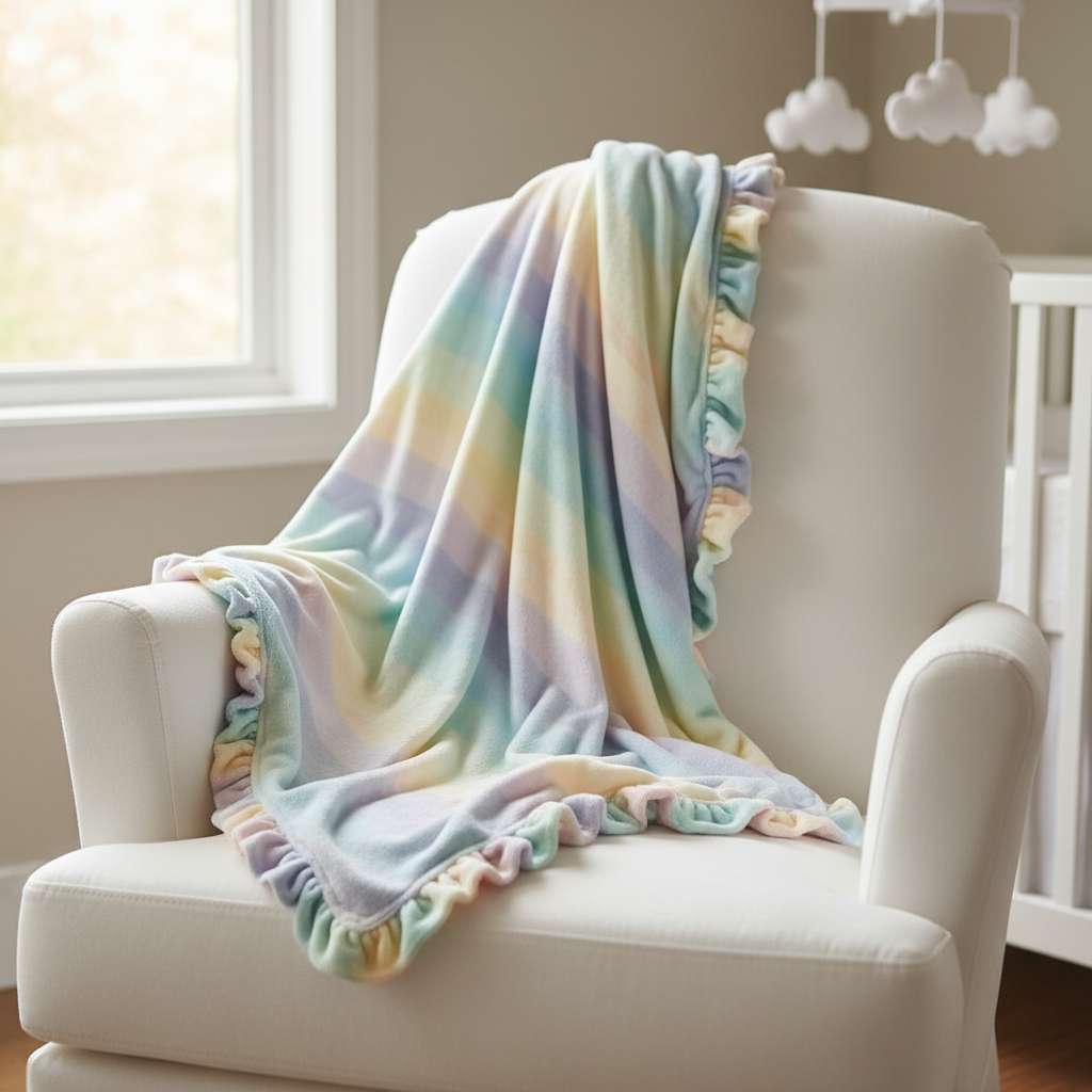 baby blanket made from soft flannel fabric