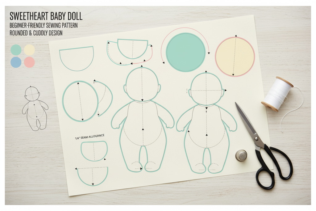 baby doll sewing pattern with soft features baby doll sewing pattern with soft features