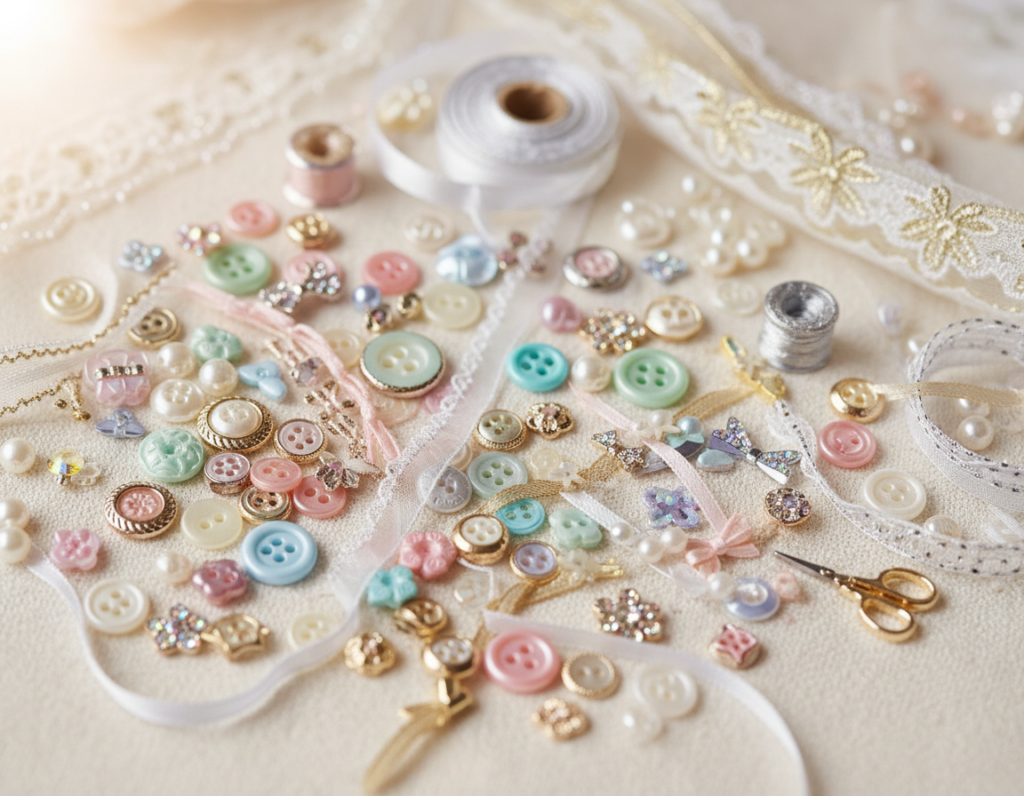 barbie clothes with decorative details and accessories