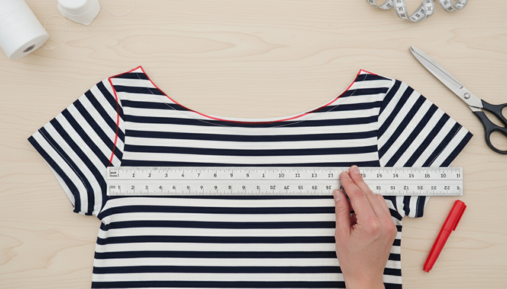 boat neck t-shirt cutting tutorial